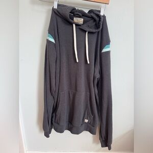 Men’s Marine Layer Charcoal Hoodie with Teal Accents size M